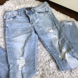 Ripped Light Wash Skinny Jeans